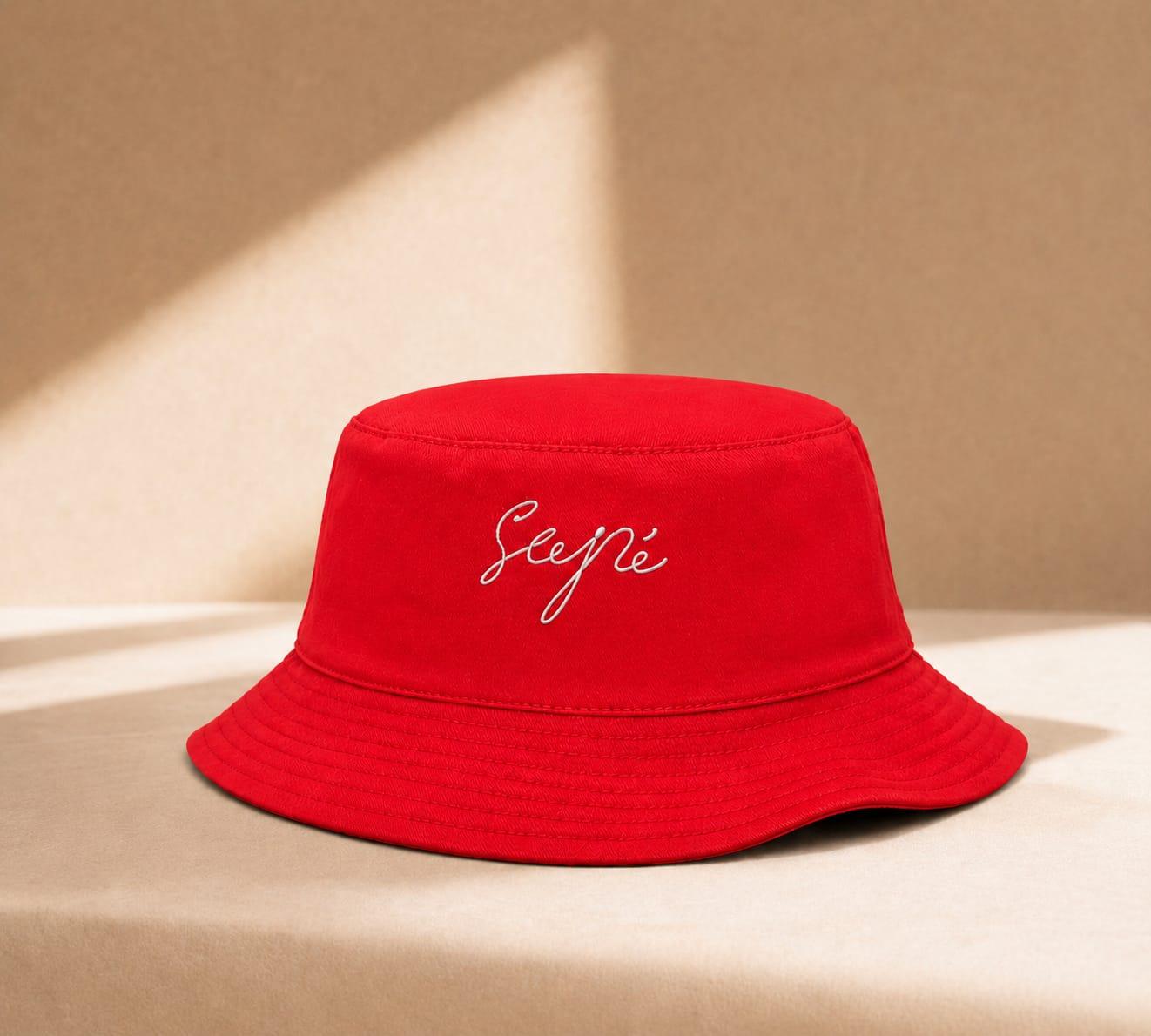 Red Bucket Hat by Sapé