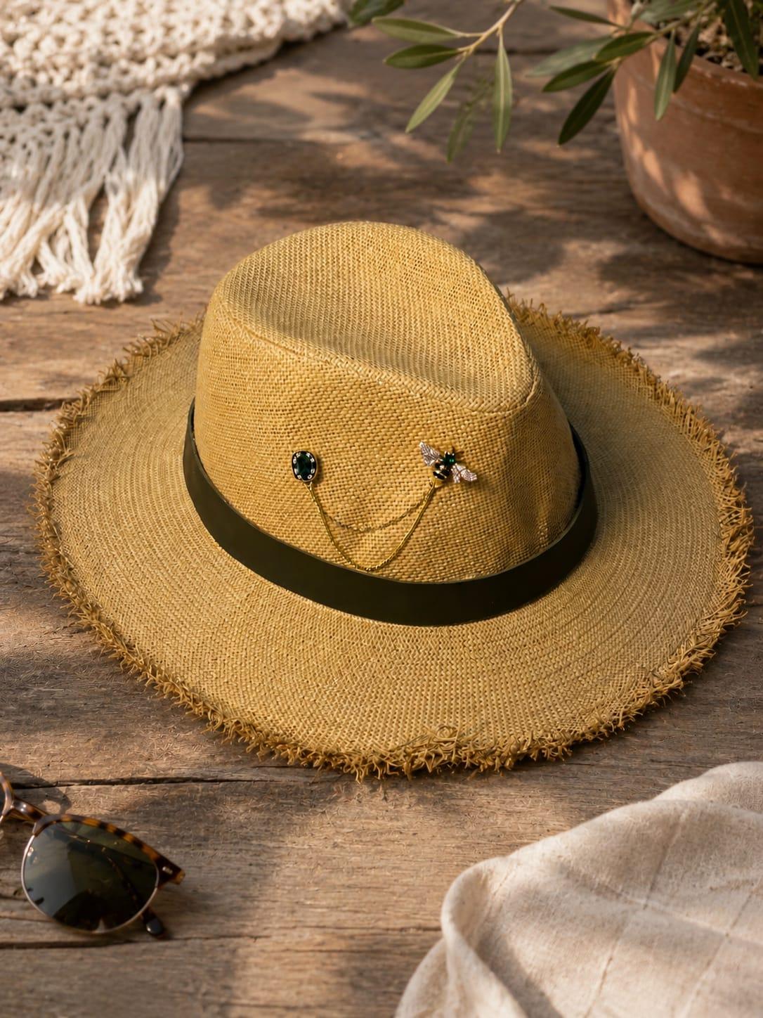 Céleste straw hat by Sapé
