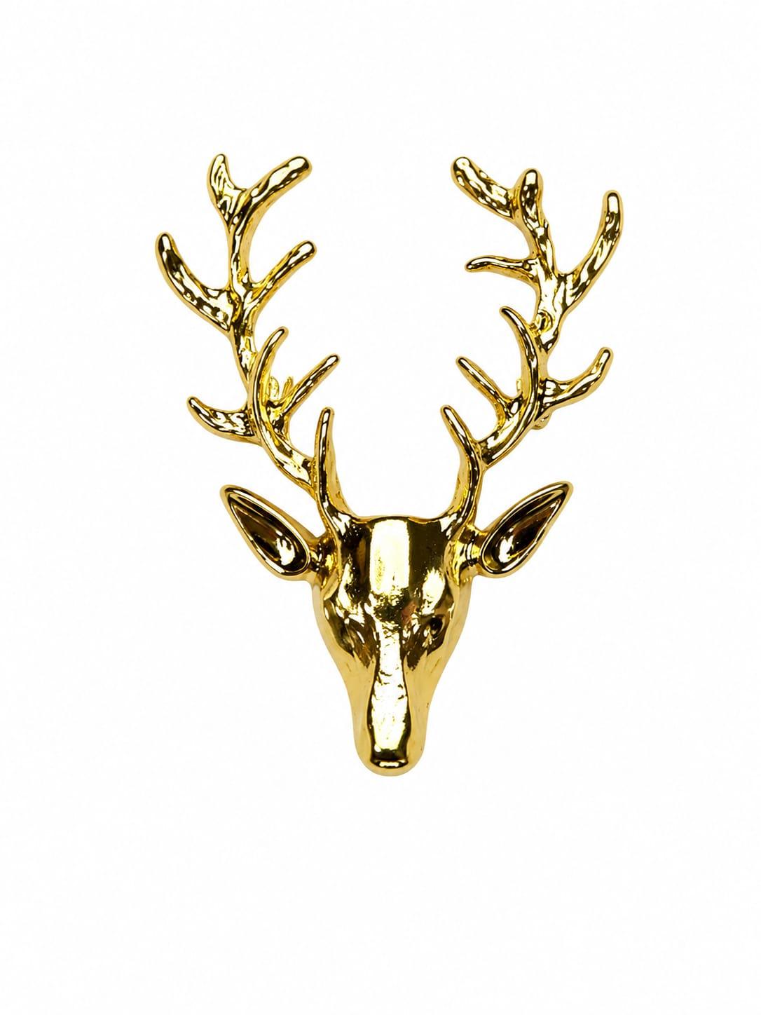 Deer Gold Brooch by Sapé