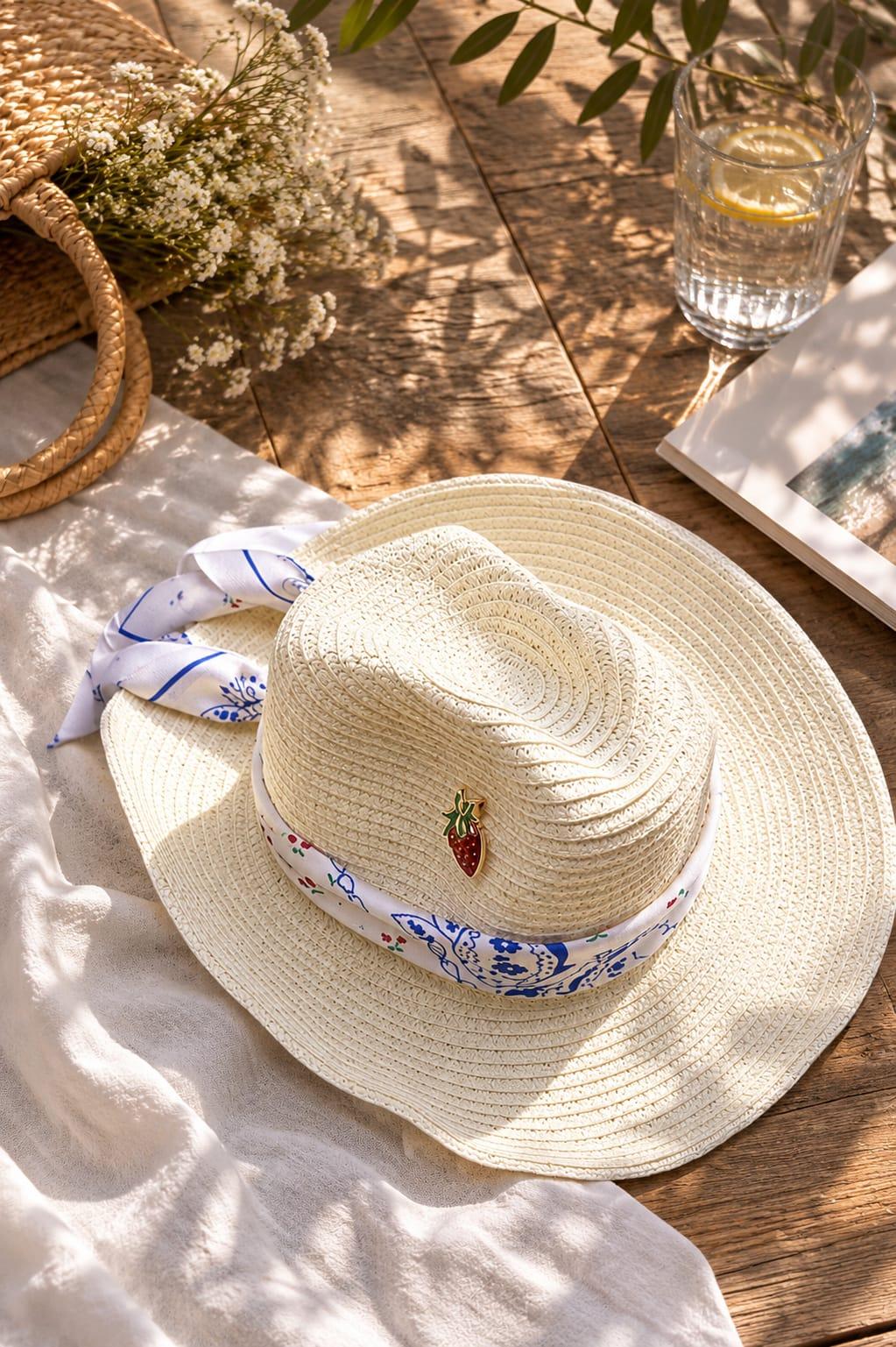 Écume straw hat by Sapé