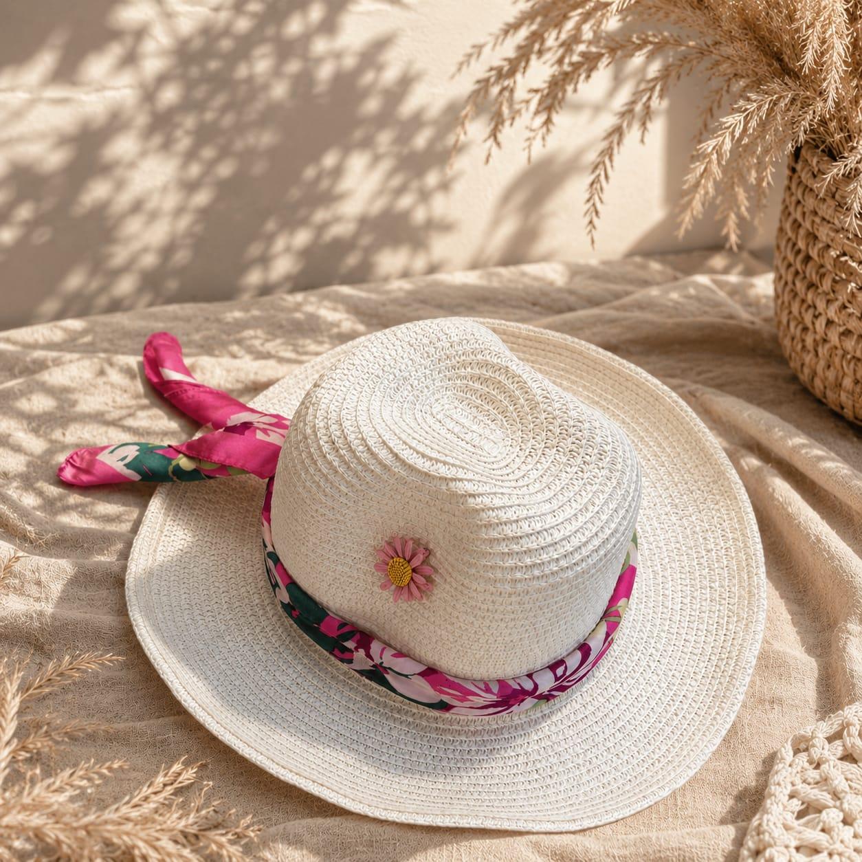 Fleur straw hat by Sapé