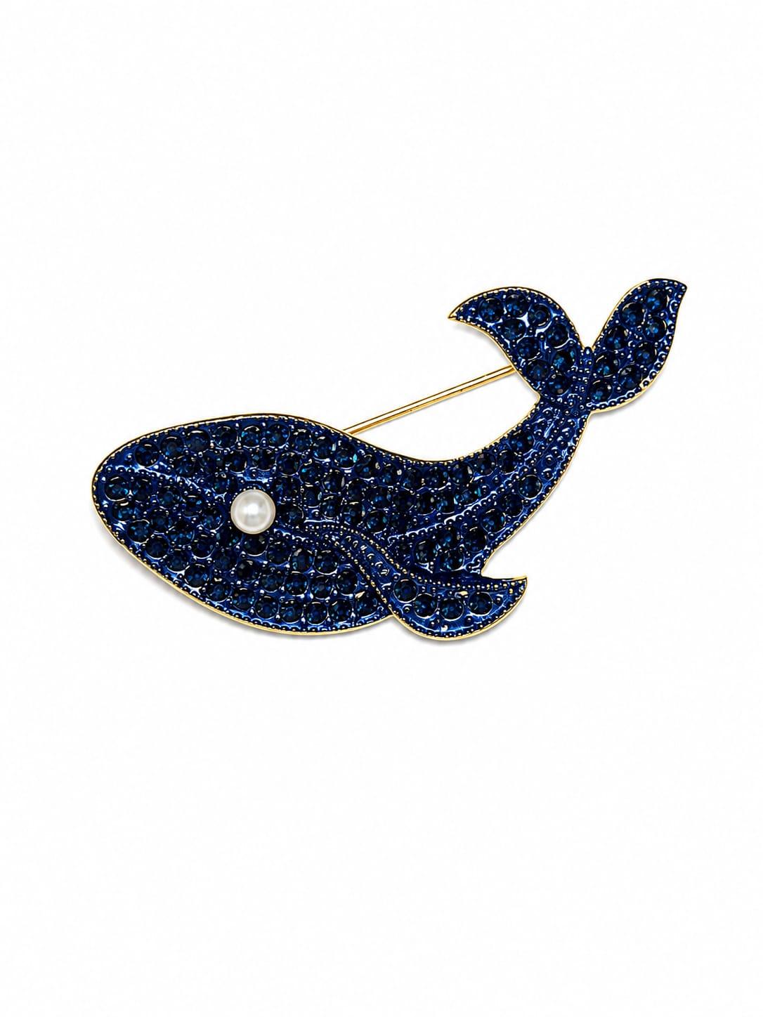 Blue Whale Brooch by Sapé