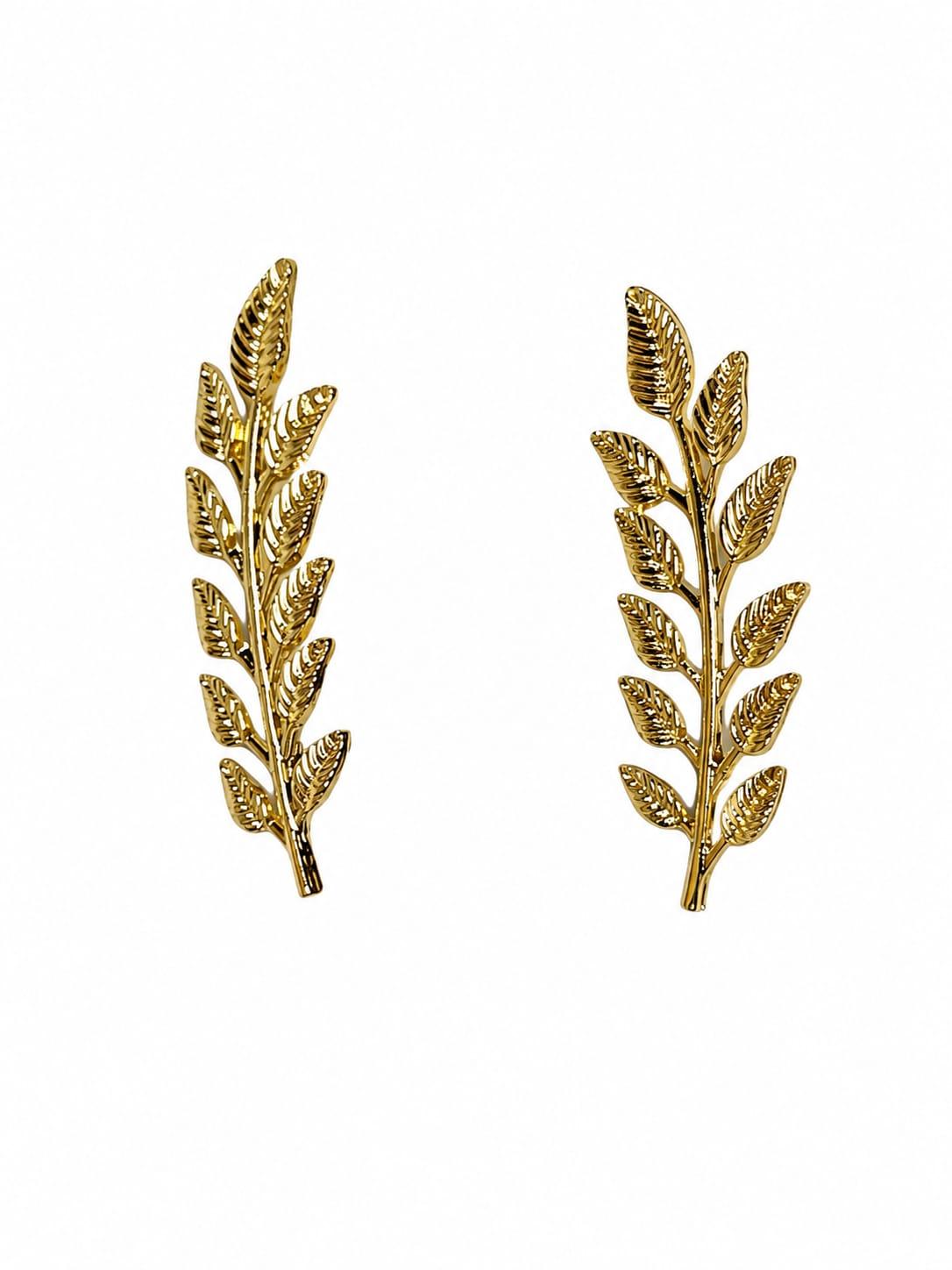 Gold Leaves Brooch by Sapé